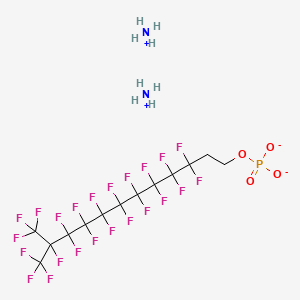 molecular formula C13H12F23N2O4P B12834493 Diammonium 3,3,4,4,5,5,6,6,7,7,8,8,9,9,10,10,11,12,12,12-icosafluoro-11-(trifluoromethyl)dodecyl phosphate CAS No. 93857-50-2