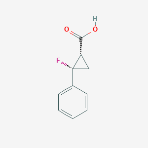 molecular formula C10H9FO2 B12834497 (1S,2S)-2-fluoro-2-phenylcyclopropane-1-carboxylic acid 