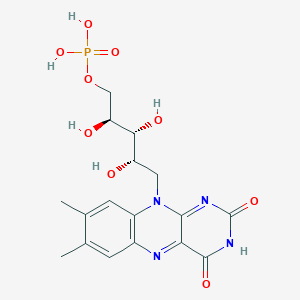 molecular formula C17H21N4O9P B12834499 (2S,3R,4S)-5-(7,8-Dimethyl-2,4-dioxo-3,4-dihydrobenzo[g]pteridin-10(2H)-yl)-2,3,4-trihydroxypentyl dihydrogen phosphate 