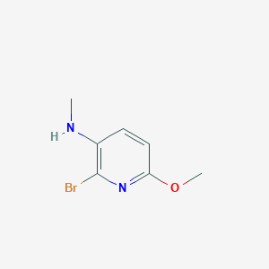 molecular formula C7H9BrN2O B12834506 2-Bromo-6-methoxy-N-methylpyridin-3-amine 