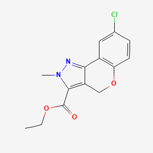 Ethyl 8-chloro-2-methyl-2,4-dihydrochromeno[4,3-c]pyrazole-3-carboxylate