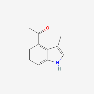 molecular formula C11H11NO B12834602 1-(3-Methyl-1H-indol-4-yl)ethan-1-one 