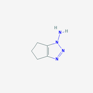 molecular formula C5H8N4 B12834623 5,6-Dihydrocyclopenta[d][1,2,3]triazol-1(4H)-amine 