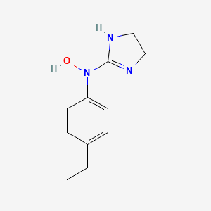 molecular formula C11H15N3O B12834625 N-(4,5-dihydro-1H-imidazol-2-yl)-N-(4-ethylphenyl)hydroxylamine 