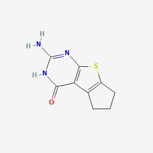 2-Amino-1,5,6,7-tetrahydro-4H-cyclopenta[4,5]thieno[2,3-d]pyrimidin-4-one