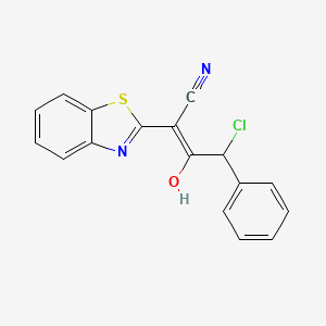 2-(Benzo[d]thiazol-2(3H)-ylidene)-4-chloro-3-oxo-4-phenylbutanenitrile