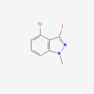 molecular formula C8H6BrIN2 B12834752 4-Bromo-3-iodo-1-methyl-1H-indazole 