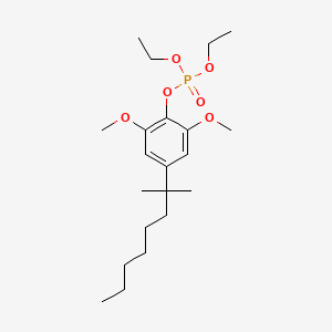 molecular formula C21H37O6P B12834772 2,6-Dimethoxy-4-(2-methyloctan-2-YL)phenyl diethyl phosphate 