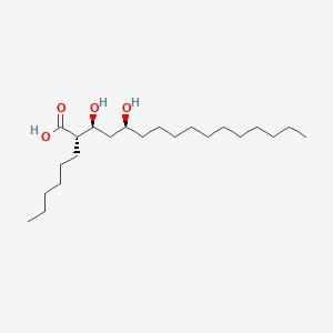 molecular formula C22H44O4 B12834783 (2S,3S,5S)-2-Hexyl-3,5-dihydroxyhexadecanoic acid 