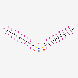 molecular formula C18HF38NO4S2 B12834792 1,1,2,2,3,3,4,4,5,5,6,6,7,7,8,8,9,9,9-Nonadecafluoro-N-((perfluorononyl)sulfonyl)nonane-1-sulfonamide 