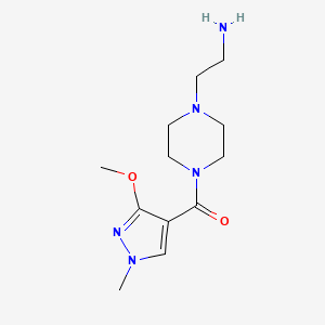 molecular formula C12H21N5O2 B12834812 (4-(2-Aminoethyl)piperazin-1-yl)(3-methoxy-1-methyl-1h-pyrazol-4-yl)methanone CAS No. 1204297-17-5