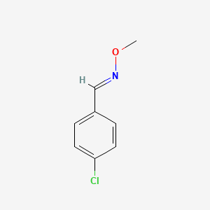 molecular formula C8H8ClNO B12834838 Benzaldehyde, p-chloro-, O-methyloxime 