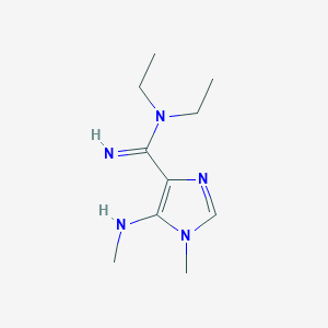 molecular formula C10H19N5 B12834859 N,N-Diethyl-1-methyl-5-(methylamino)-1H-imidazole-4-carboximidamide 