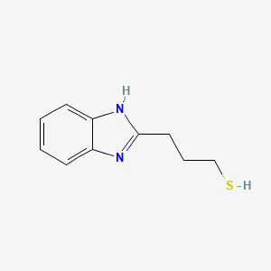 molecular formula C10H12N2S B12834881 3-(1H-Benzimidazol-2-yl)propane-1-thiol CAS No. 29982-03-4