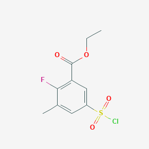 Ethyl 5-(chlorosulfonyl)-2-fluoro-3-methylbenzoate