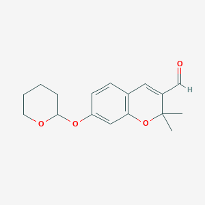 molecular formula C17H20O4 B12834902 2,2-Dimethyl-7-tetrahydropyran-2-yloxy-chromene-3-carbaldehyde 