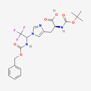 1-[1-[[(benzyloxy)carbonyl]amino]-2,2,2-trifluoroethyl]-N-(tert-butoxycarbonyl)-L-histidine