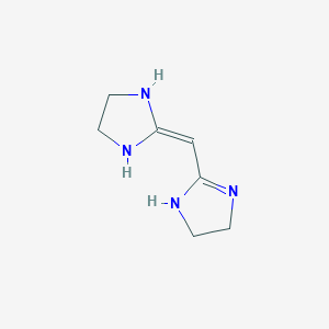 molecular formula C7H12N4 B12834969 2-(imidazolidin-2-ylidenemethyl)-4,5-dihydro-1H-imidazole 