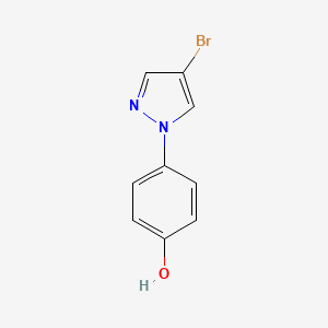 molecular formula C9H7BrN2O B12834979 4-(4-Bromo-1H-pyrazol-1-yl)phenol 