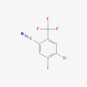 4-Bromo-5-iodo-2-(trifluoromethyl)benzonitrile