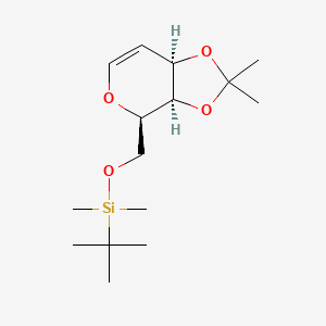 molecular formula C15H28O4Si B12834996 [(3aR,4R,7aR)-2,2-dimethyl-4,7a-dihydro-3aH-[1,3]dioxolo[4,5-c]pyran-4-yl]methoxy-tert-butyl-dimethylsilane 