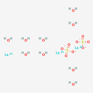 molecular formula H18La3O17S2+5 B12835035 Lanthanum(3+);disulfate;nonahydrate 