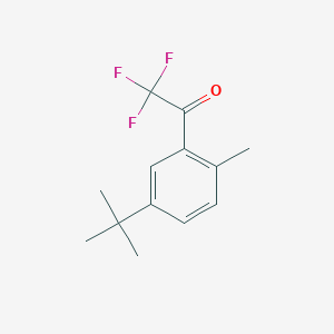 molecular formula C13H15F3O B12835055 1-(5-(tert-Butyl)-2-methylphenyl)-2,2,2-trifluoroethan-1-one 