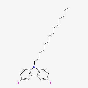 molecular formula C26H35I2N B12835065 3,6-Diiodo-9-tetradecyl-9H-carbazole 