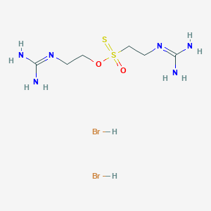 molecular formula C6H18Br2N6O2S2 B12835091 2-[2-[2-(Diaminomethylideneamino)ethoxysulfonothioyl]ethyl]guanidine;dihydrobromide 