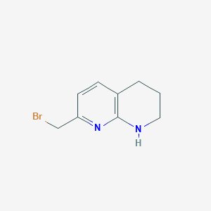 molecular formula C9H11BrN2 B12835115 7-(Bromomethyl)-1,2,3,4-tetrahydro-1,8-naphthyridine 