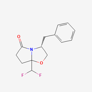 (3R)-3-Benzyl-7a-(difluoromethyl)tetrahydropyrrolo[2,1-b]oxa-zol-5(6H)-one