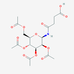 4-Oxo-4-(((2R,3S,4S,5R,6R)-3,4,5-triacetoxy-6-(acetoxymethyl)tetrahydro-2H-pyran-2-yl)amino)butanoic acid