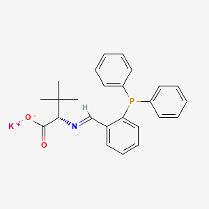 molecular formula C25H25KNO2P B12835177 Potassium (S,E)-2-((2-(diphenylphosphanyl)benzylidene)amino)-3,3-dimethylbutanoate 