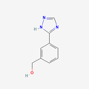 molecular formula C9H9N3O B12835179 (3-(1h-1,2,4-Triazol-3-yl)phenyl)methanol 