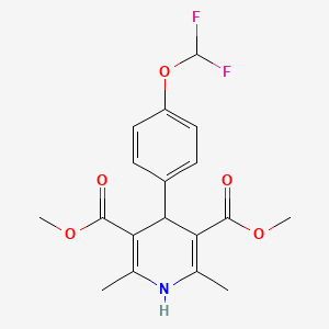 3,5-Pyridinedicarboxylic acid, 1,4-dihydro-4-(4-(difluoromethoxy)phenyl)-2,6-dimethyl-, dimethyl ester