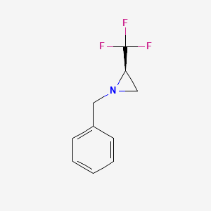 molecular formula C10H10F3N B12835201 (R)-1-Benzyl-2-(trifluoromethyl)aziridine 