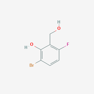 molecular formula C7H6BrFO2 B12835202 3-Bromo-6-fluoro-2-hydroxybenzyl alcohol 