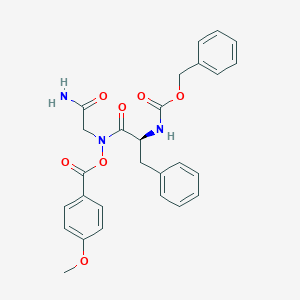 molecular formula C27H27N3O7 B12835210 Cbz-Phe-N(OBz(4-OMe))Gly-NH2 