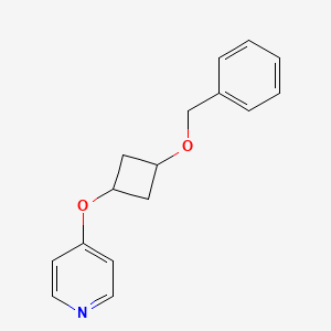 molecular formula C16H17NO2 B12835241 4-(Trans-3-(benzyloxy)cyclobutoxy)pyridine 