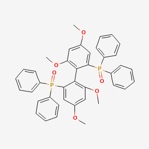 molecular formula C40H36O6P2 B12835249 1,1'-[4,4',6,6'-Tetramethoxy[1,1'-biphenyl]-2,2'-diyl]bis[1,1-diphenylphosphine oxide] 