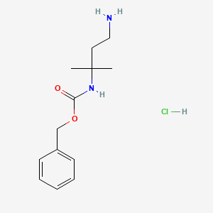 molecular formula C13H21ClN2O2 B12835266 Benzyl 4-amino-2-methylbutan-2-ylcarbamate hydrochloride 