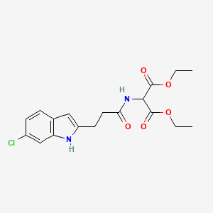 diethyl 2-[3-(6-chloro-1H-indol-2-yl)propanoylamino]propanedioate