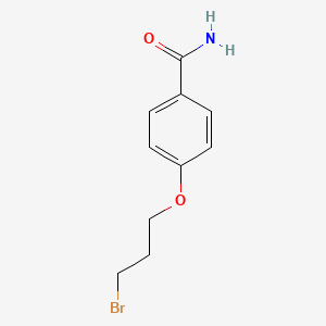 molecular formula C10H12BrNO2 B12835365 4-(3-Bromo-propoxy)-benzamide 