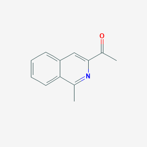 molecular formula C12H11NO B12835370 1-(1-Methylisoquinolin-3-yl)ethan-1-one 