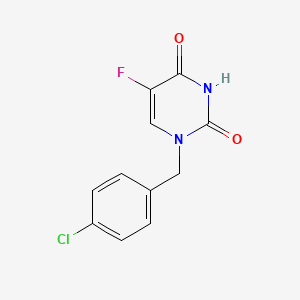 molecular formula C11H8ClFN2O2 B12835386 Uracil, 1-(p-chlorobenzyl)-5-fluoro- CAS No. 85093-33-0