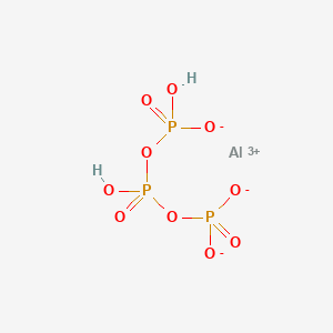 molecular formula AlH2O10P3 B12835402 Aluminum;[hydroxy-[hydroxy(oxido)phosphoryl]oxyphosphoryl] phosphate 