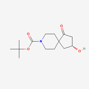 molecular formula C14H23NO4 B12835426 tert-Butyl (R)-3-hydroxy-1-oxo-8-azaspiro[4.5]decane-8-carboxylate 