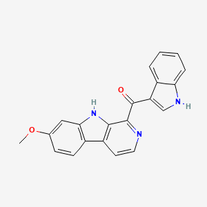 molecular formula C21H15N3O2 B12835430 (1H-Indol-3-yl)(7-methoxy-9H-pyrido[3,4-b]indol-1-yl)methanone 