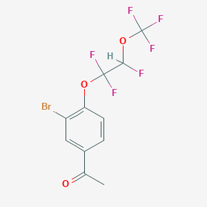 molecular formula C11H7BrF6O3 B12835431 3-Bromo-4'-[1,1,2-trifluoro-2-(trifluoromethoxy)ethoxy]acetophenone 