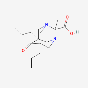 molecular formula C16H26N2O3 B12835435 2-Methyl-6-oxo-5,7-dipropyl-1,3-diazaadamantane-2-carboxylic acid 